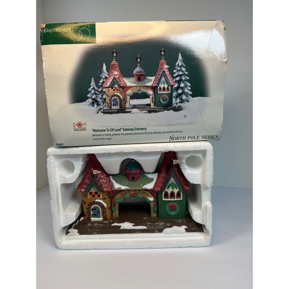 Department 56 North Pole Welcome To Elf Land Gateway Entrance 56431 Christmas